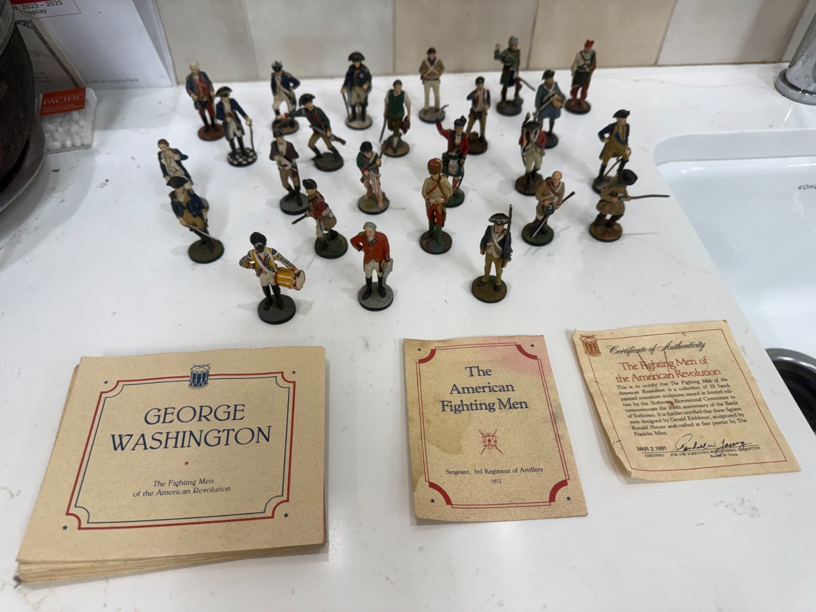 Franklin Mint “The Fighting Men of the American Revolution” Complete set of 25