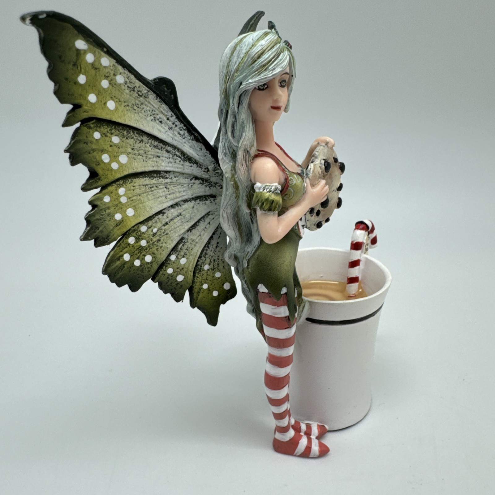 Pacific Giftware Amy Brown Chrismas Cup Fairy Dragon Fantasy Art Figurine 5.75