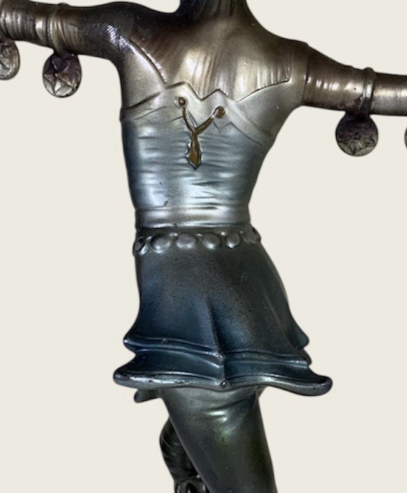 Art Deco Gerdago like Cold Painted Lady Sculpture c 1920