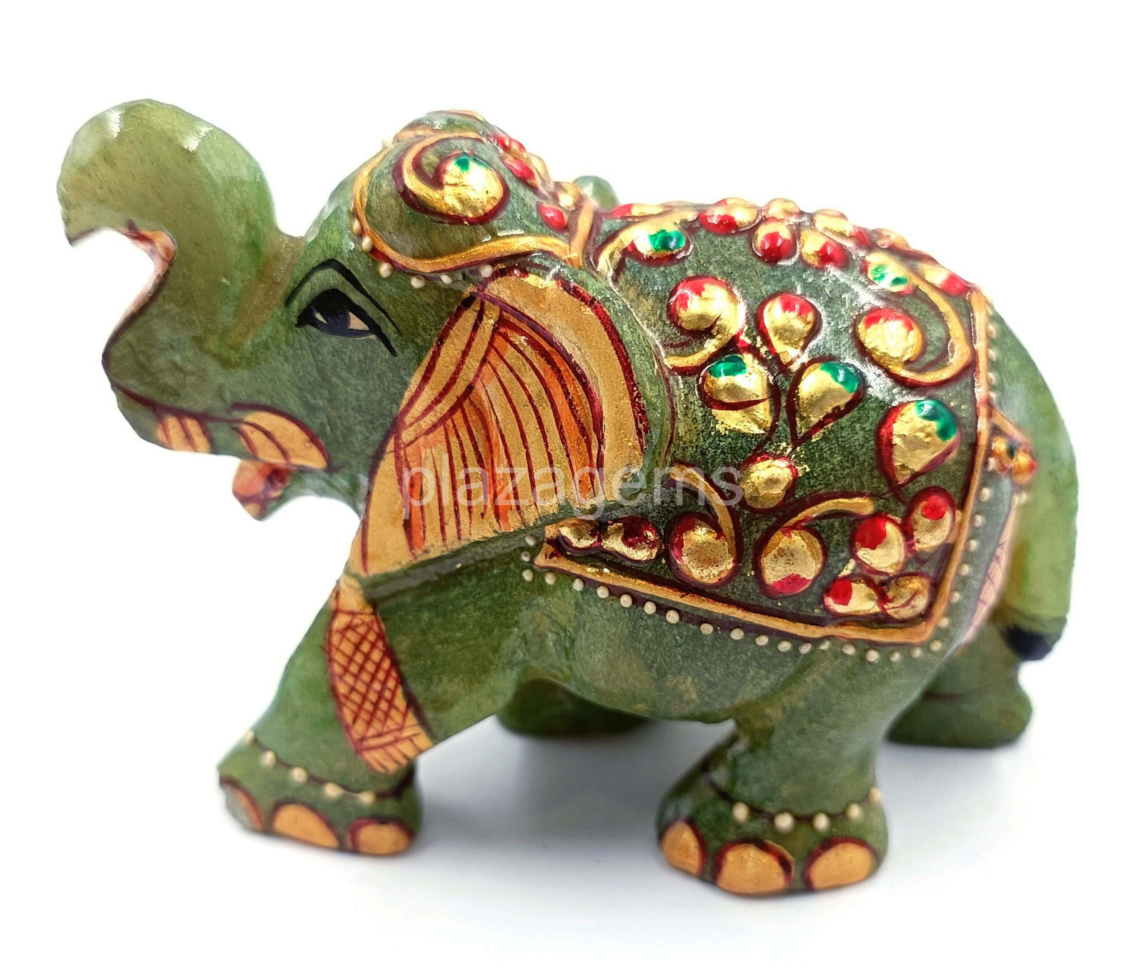 Natural Green Jade Handcrafted Elephant –500Ct Gemstone Decorative Sculpture k