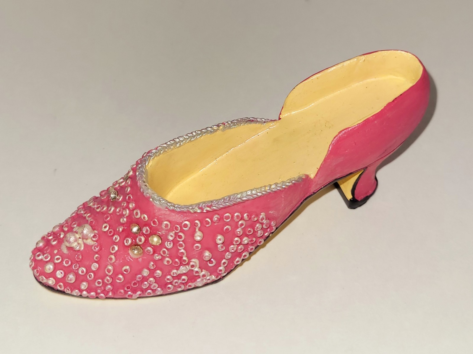 K’s Collection Polyresin Mini Heeled Shoe Pink 4.5″ Long