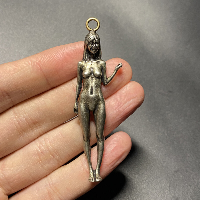 White bronze beauty bronze decorations antique handle bare hands model plaything