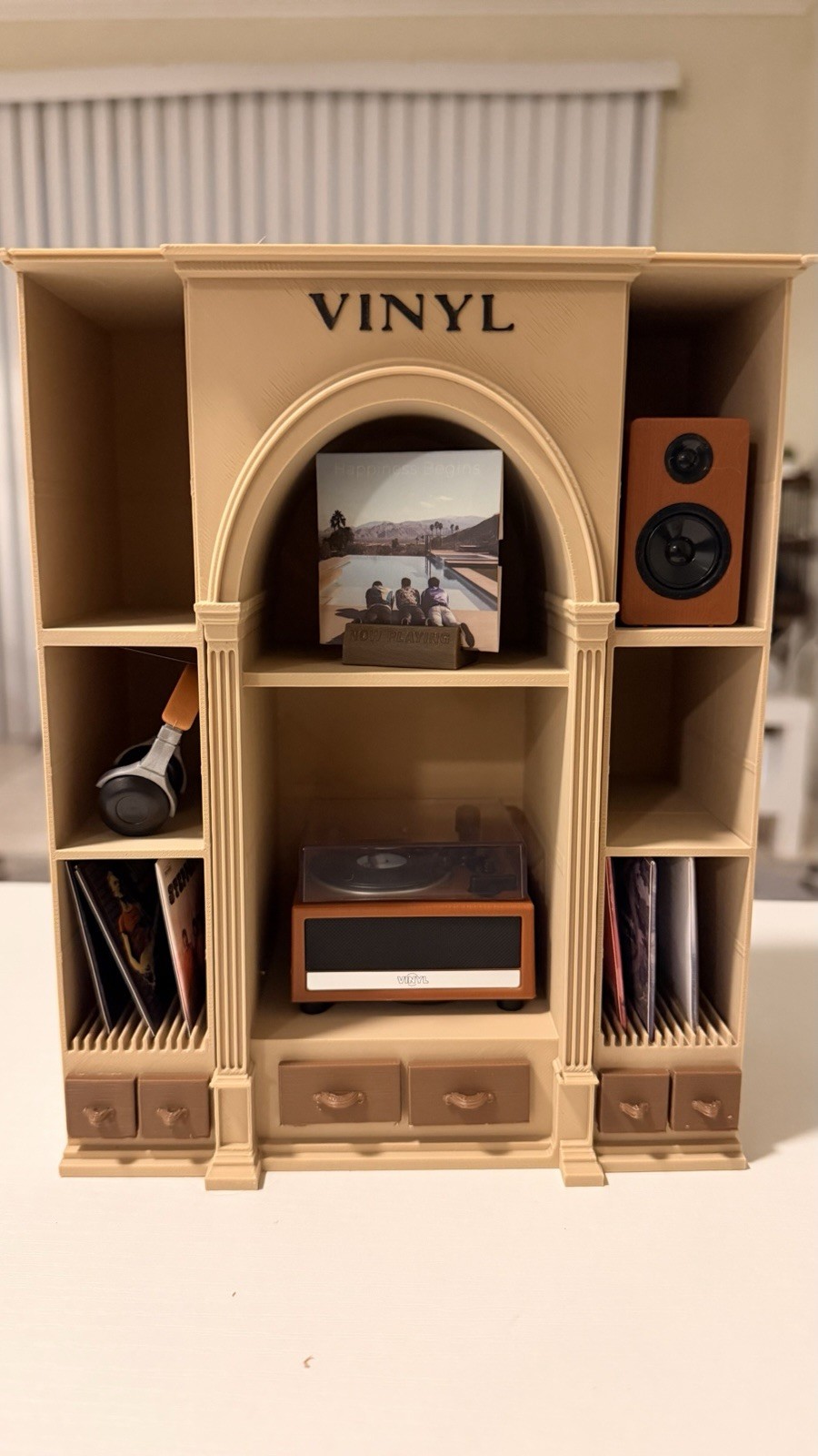 Mini Vinyl Shelf Compatible with Mini Brands Records Display Storage Rack