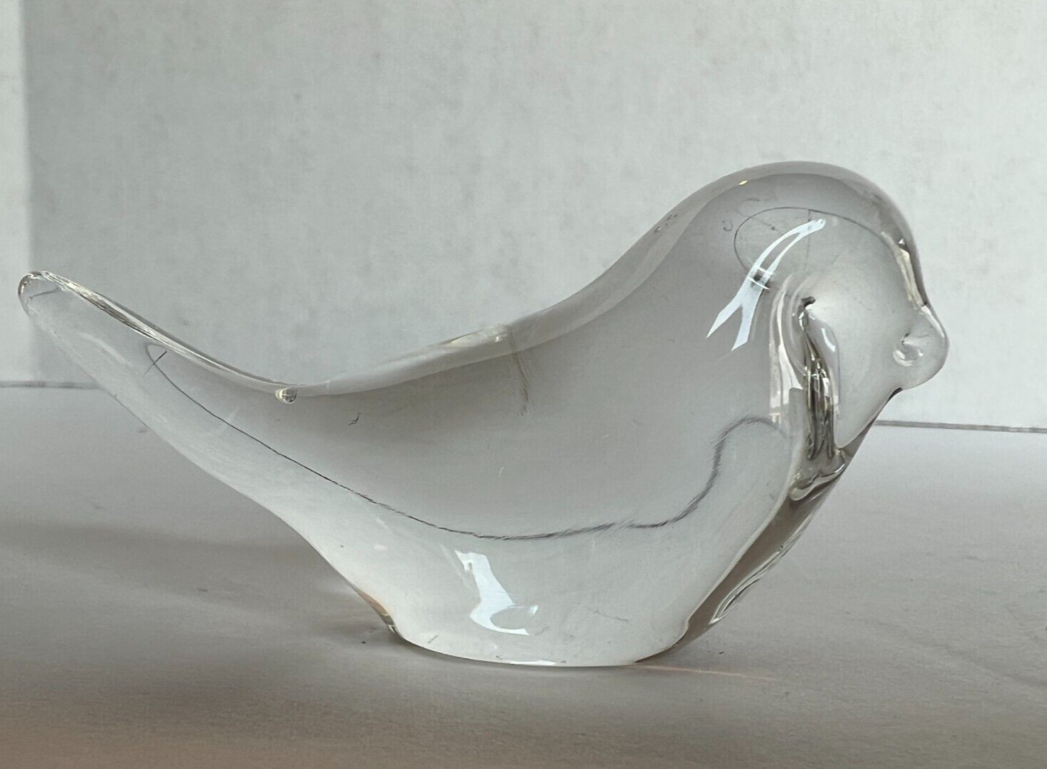 Gift Craft “Little Bird of Positivity” 2 1/2″ x 1 1/2″ Clear Glass Bird Figurine