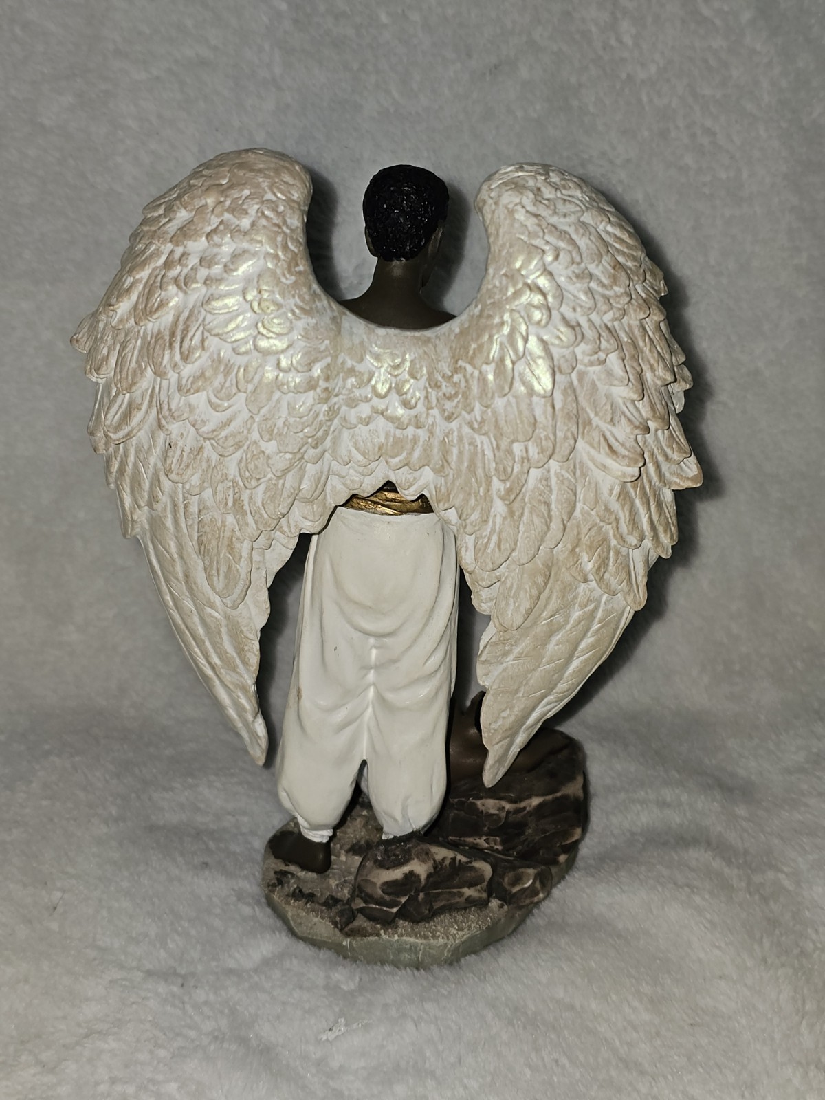 Vintage African American “Guardian Angel” Standing Guard Over Child