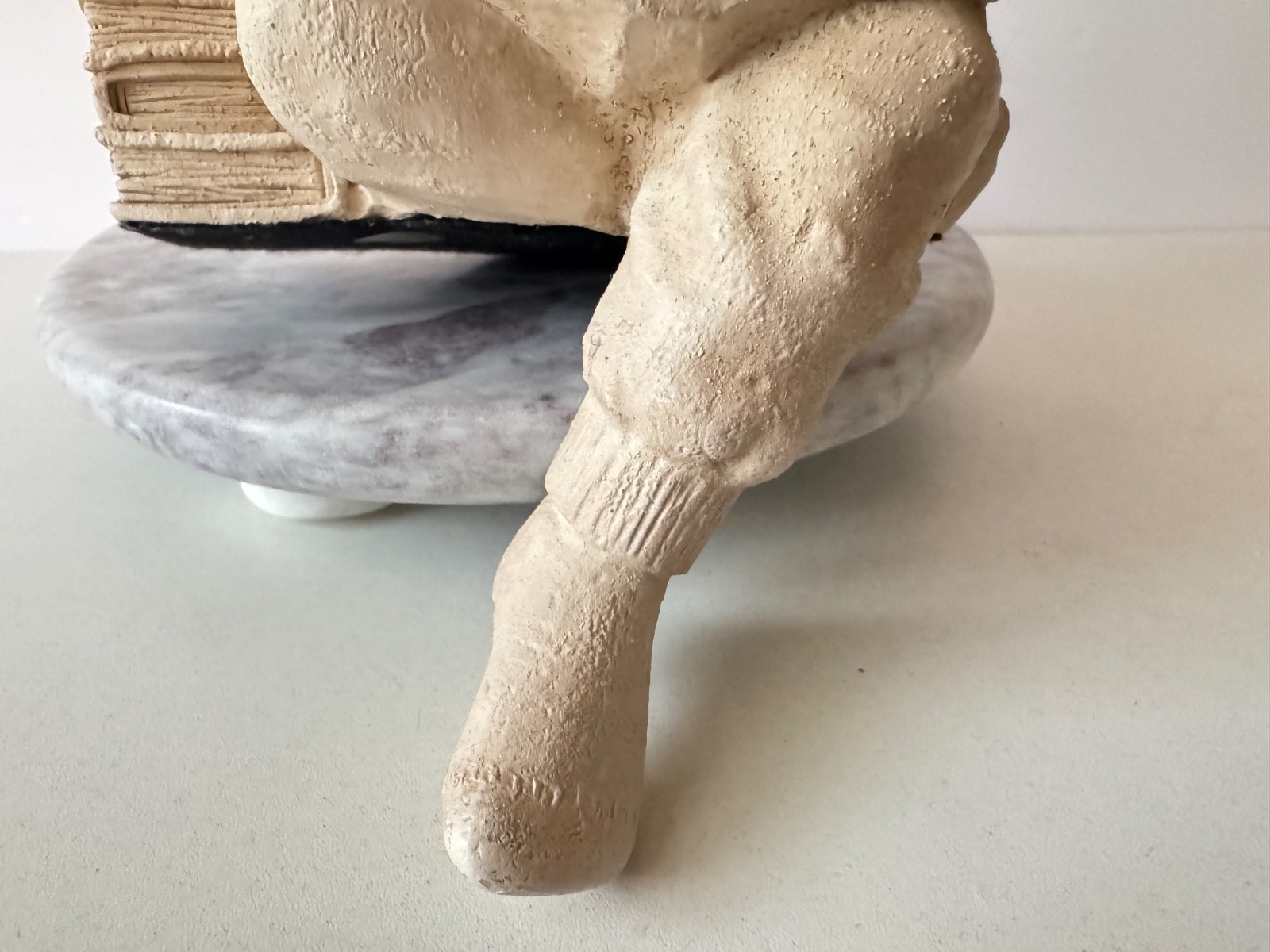 Vintage Boy Reading A Book Shelf Sitter Figurine