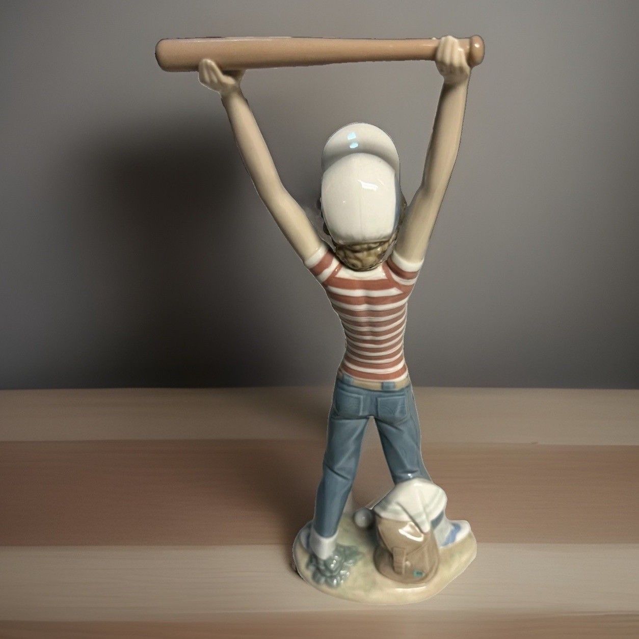Vintage Lladro Can I Play Baseball Boy Porcelain Figurine 7610 Retired In 1990