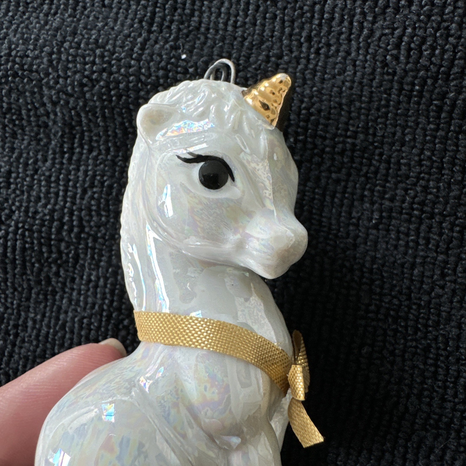 Lot Of 6 Blown Glass Unicorn Figurines/Ornaments, Pegasus Fantasy Collectibles