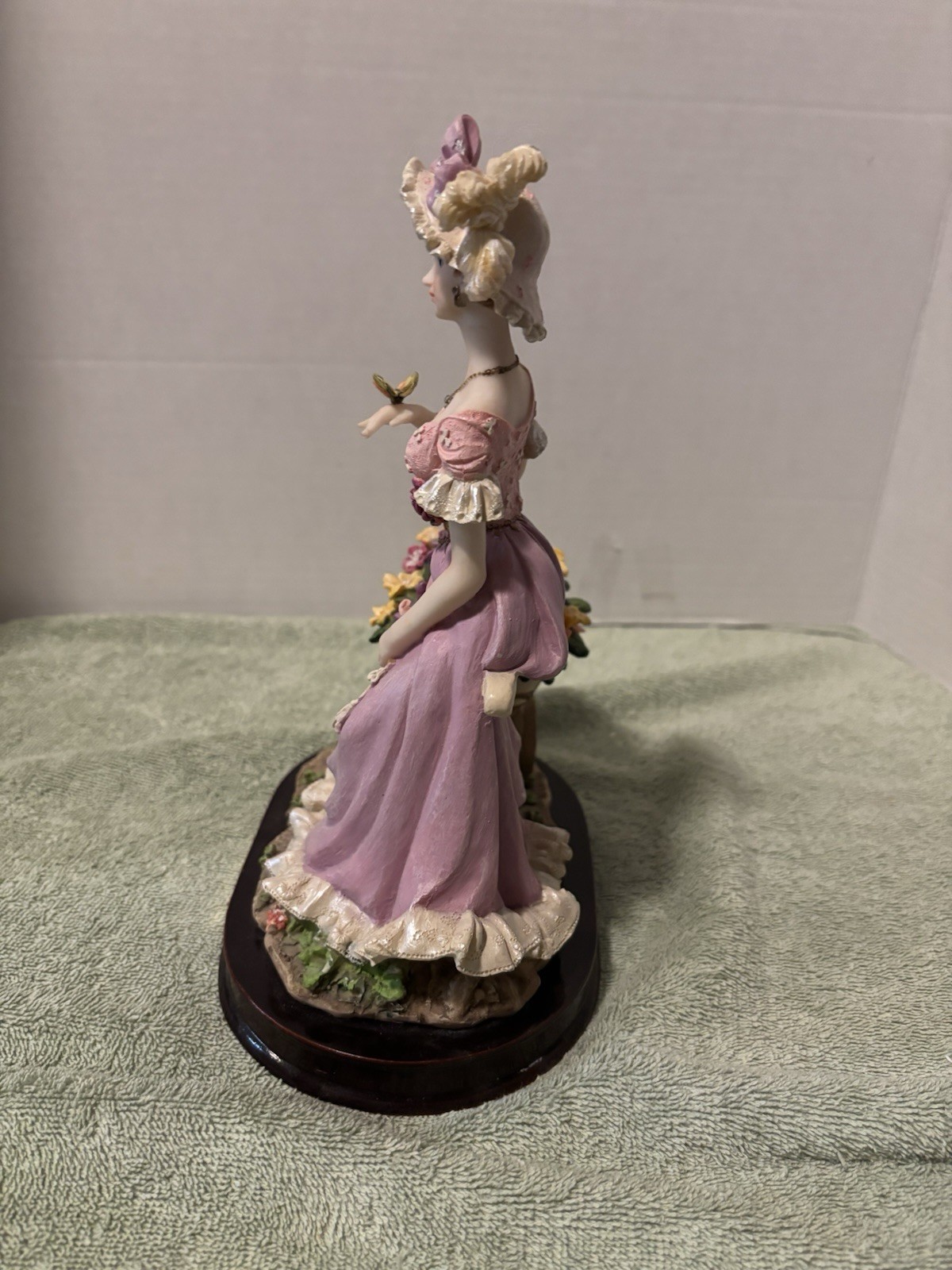 Giovanni Collection – Victorian Woman With Cart Of Flowers. ~11” Tall.