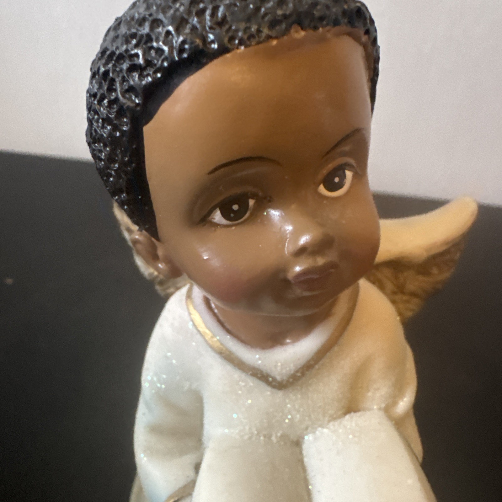 Greenbriar Polystone Choir Angel Boy. 5 In Tall. Pre Owned