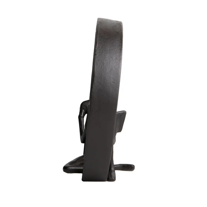 Modern Contemporary Design Black Encircled Reader Iron Sculpture Home Decorative