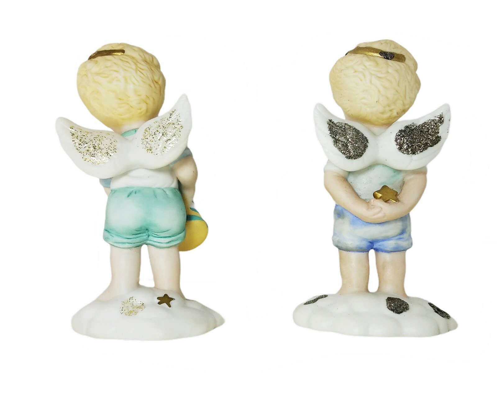 Matching Angel Children Figurine Set Beach Kids Theme 1995 Tender Heart