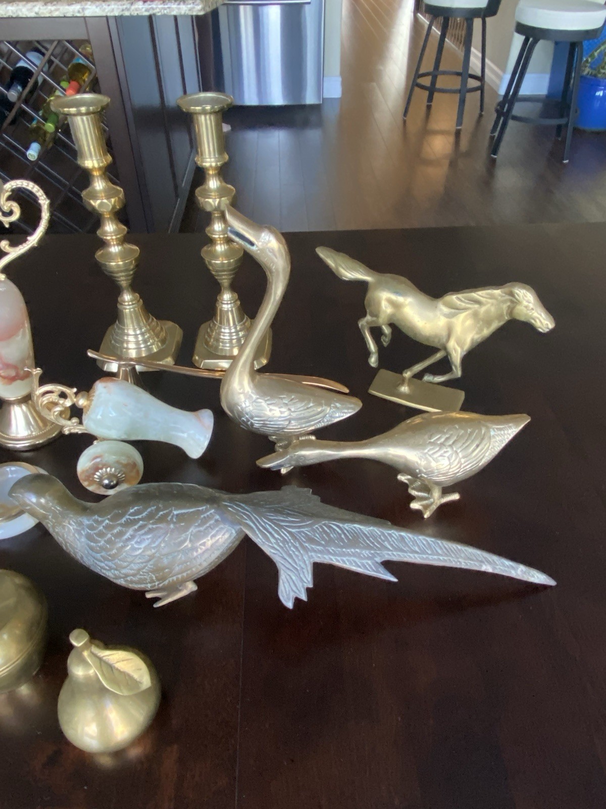 Vintage Brass & Onyx Decor Lot 15 MCM Modern Hollywood Regency Boho