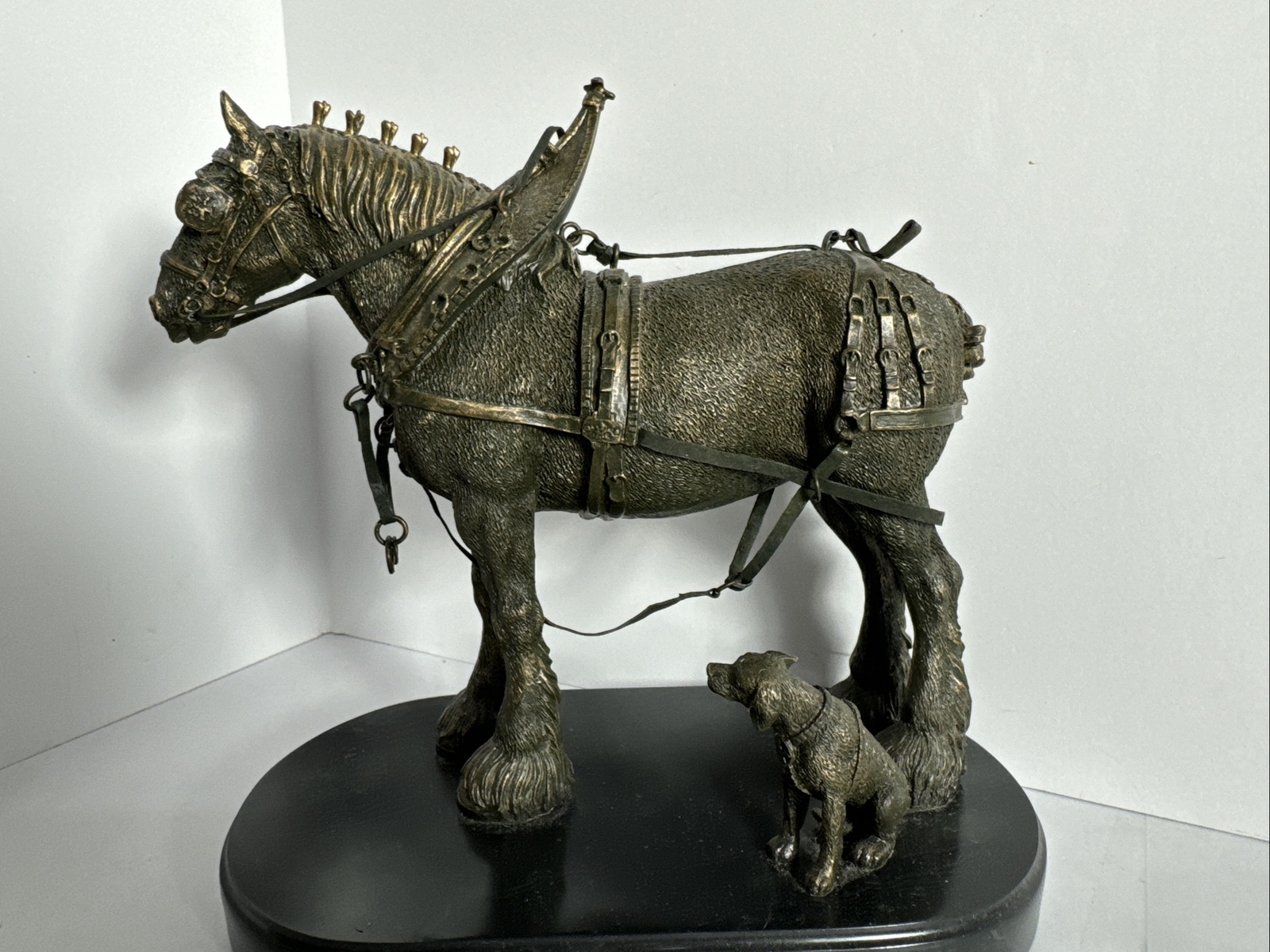 2004 Anheuser Busch Collection Parade Dress Pals Horse Bronze Finish Figurine