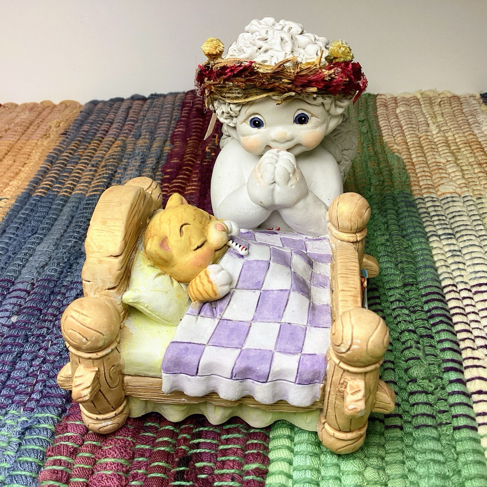 Dreamsicles Cast Art Angel Cherub Figurine Get Well Kitty 2001
