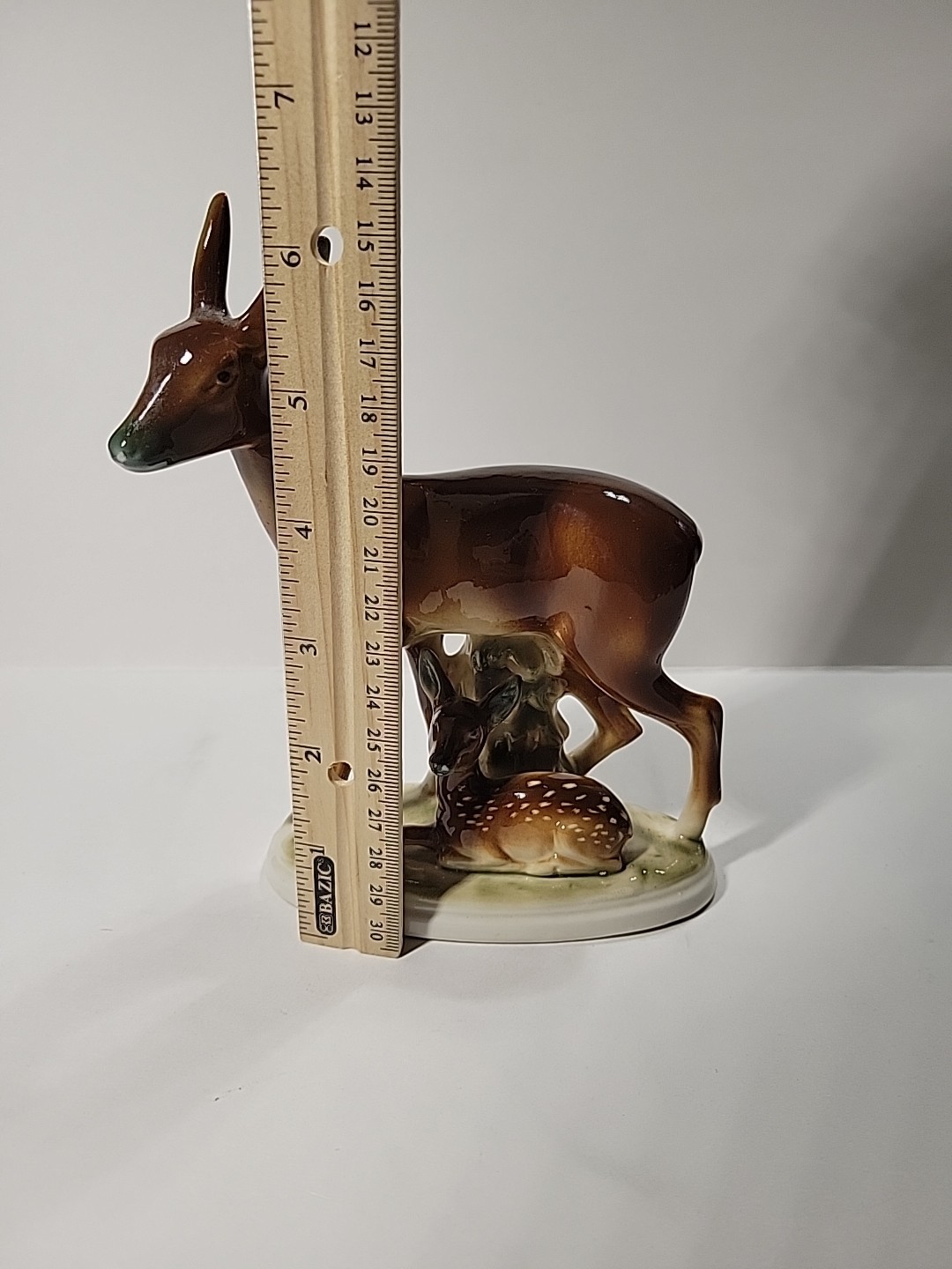 Vtg Mother Deer & Baby Fawn Figurine Porcelain Fasold Stauch Germany RARE