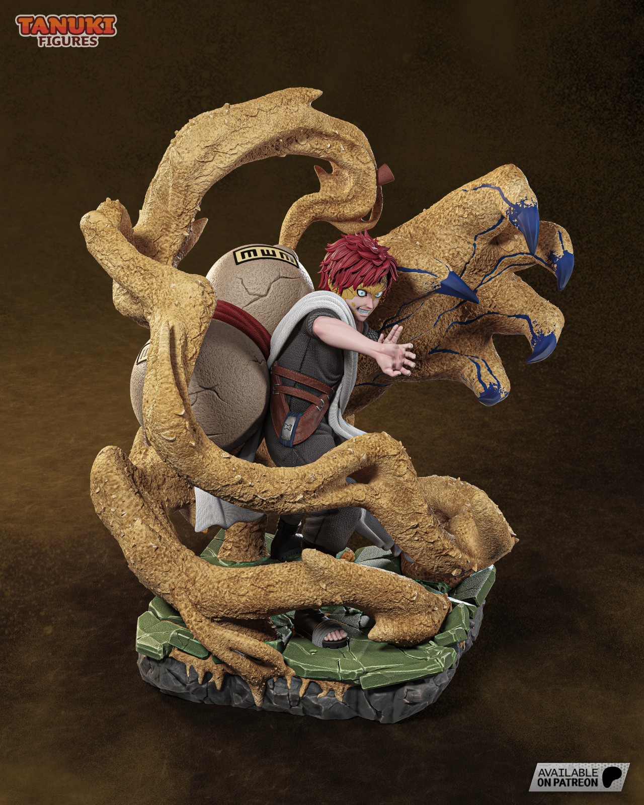 Gaara 1/6 Scale Figure Statue Garage Kit Unpainted Resin Anime Naruto Shippuden