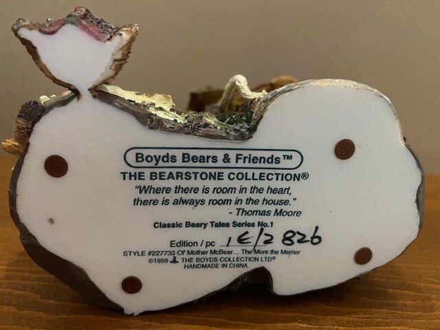 Boyds Bear Bearstone Ol Mother McBear The More The Merrier Shoe 1E/2826 NIB