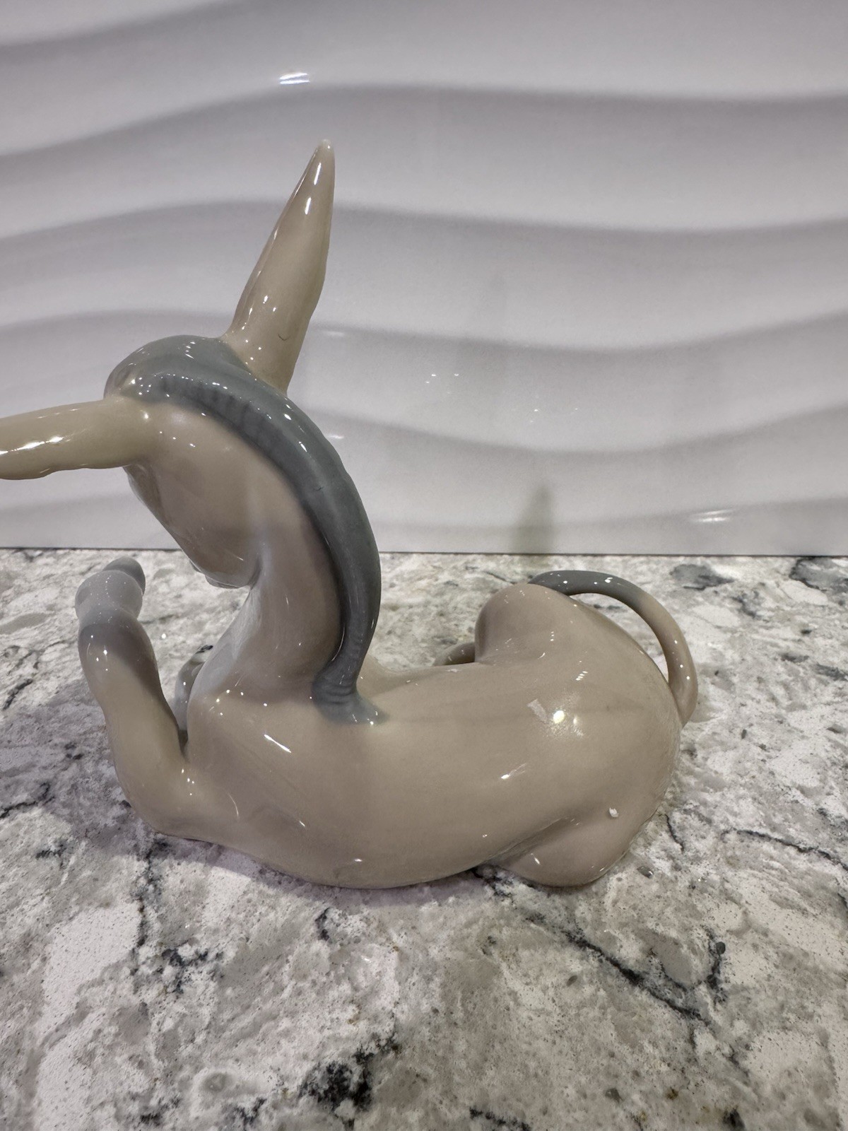 LLadro “Donkey in Love” Porcelain Figurine Gloss Si No Yes Flower Petals Ears