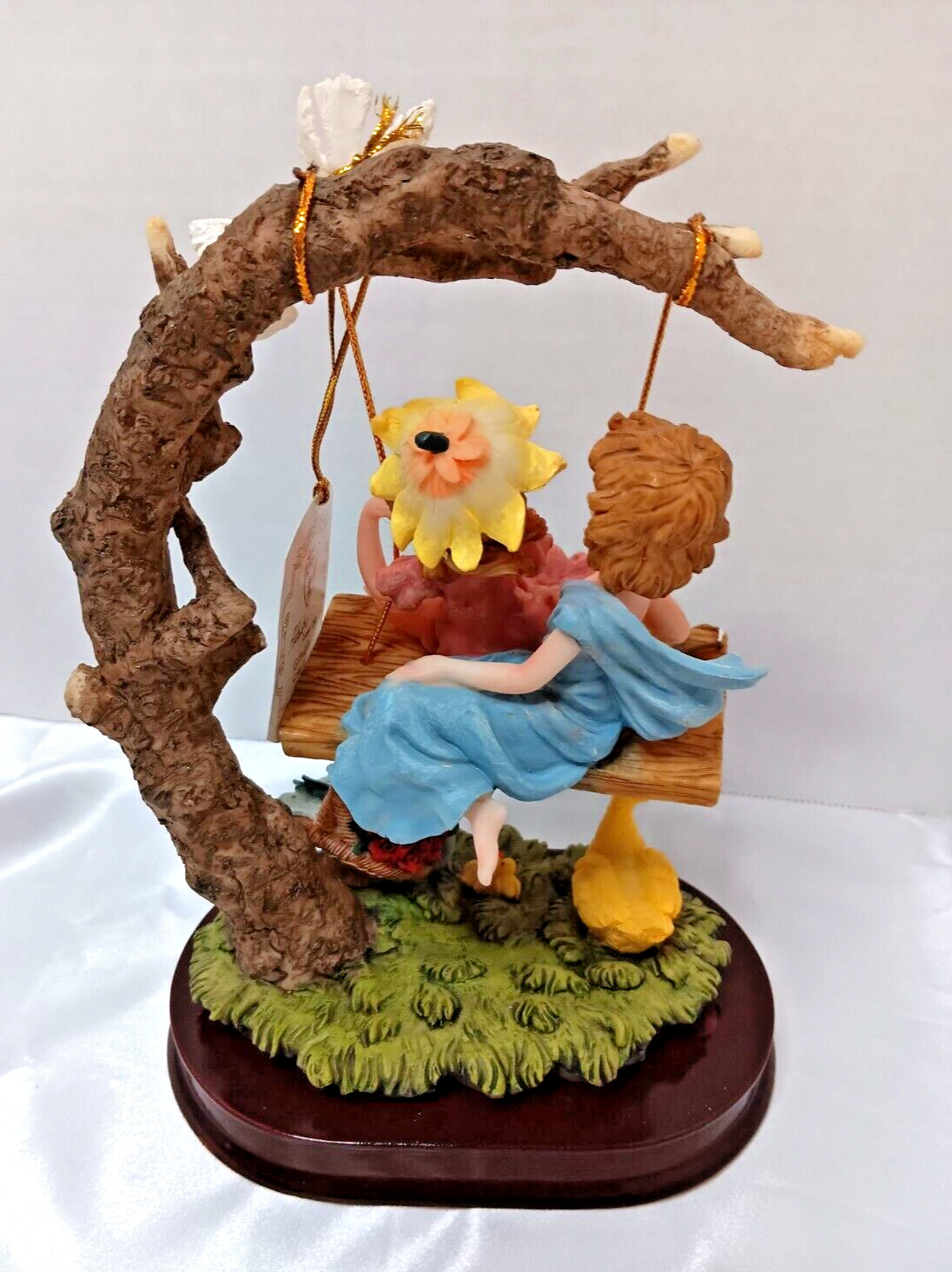Giovanni Collection Boy & Girl on a Tree Swing Figurine