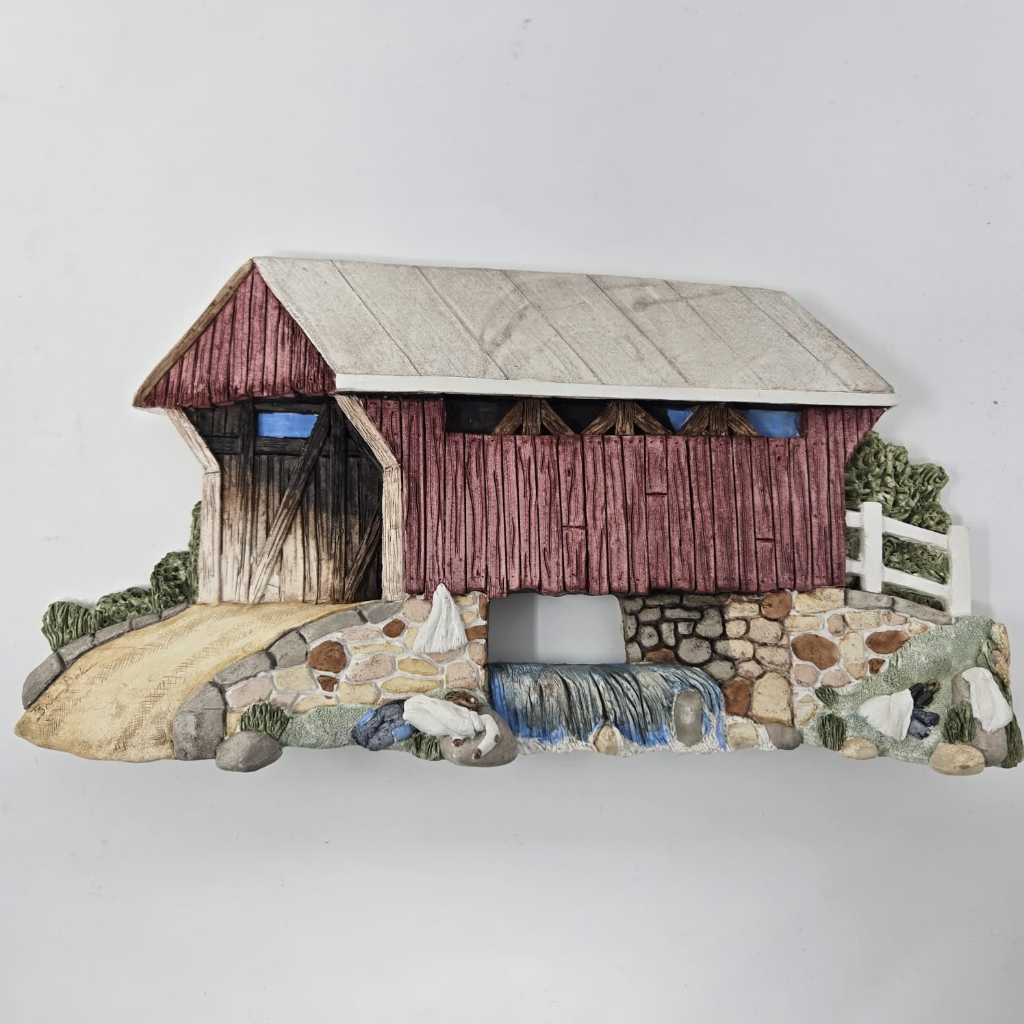 Vintage Brian Baker’s Deja Vu Collection – “Country Bridge” #1513 w/Box and COA