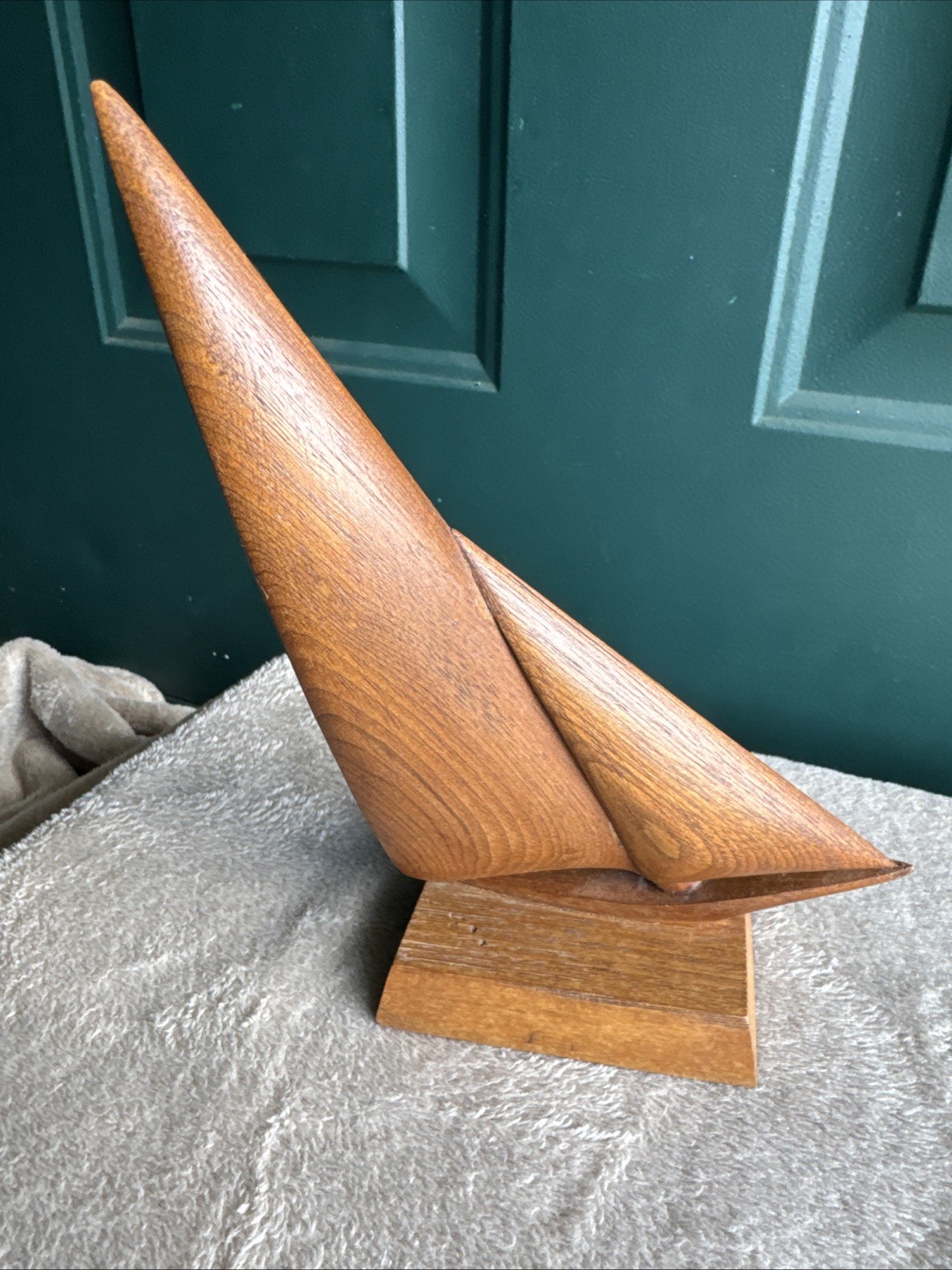 VINTAGE SAILING SHIP WOOD CARVING BY HERMAN SHAW, BRIER ISLAND, NOVA SCOTIA