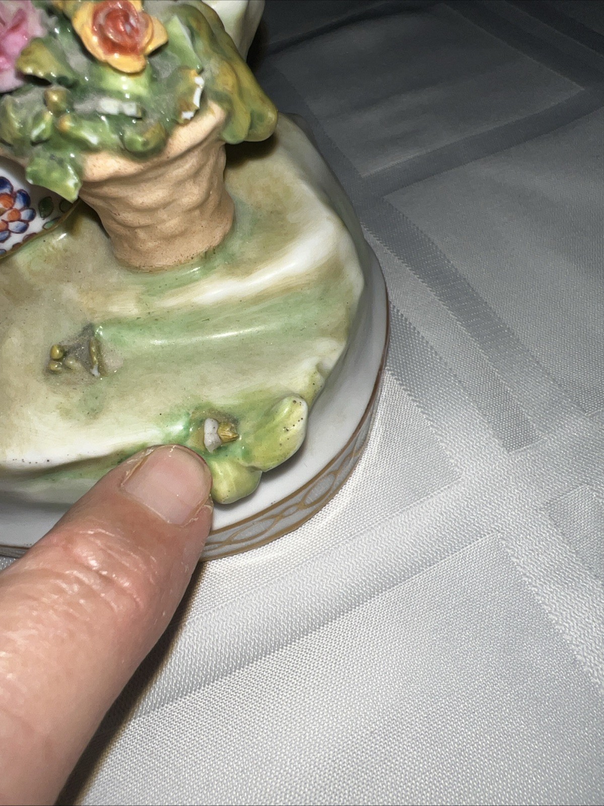 Antique Porcelain Courting Couple with Lamb with E & A Müller mark ?
