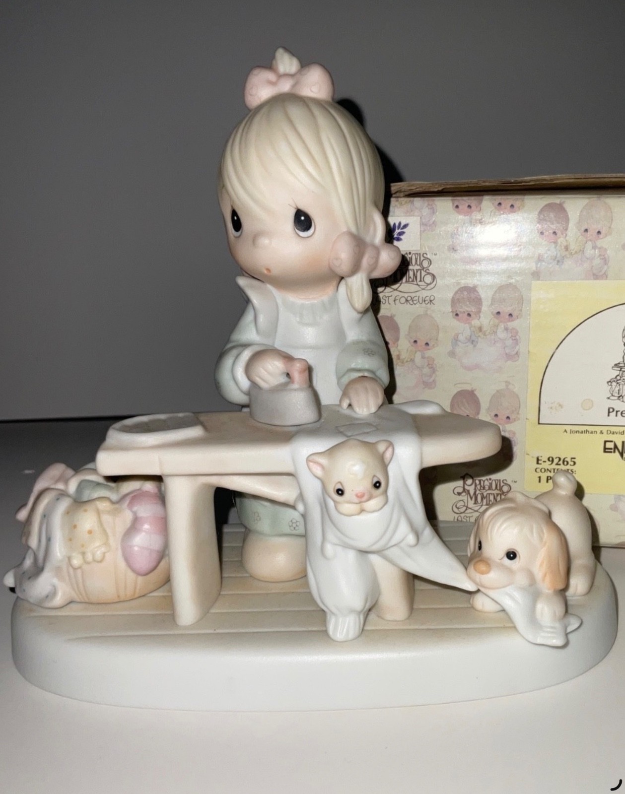 1982 Precious Moments Jonathan David Enesco Imports Figurines “Press On” E-9265