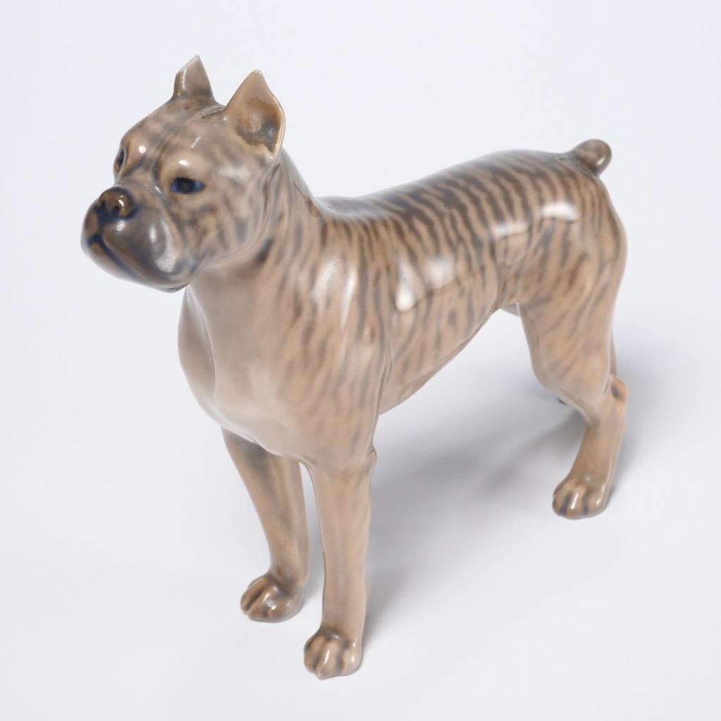 Royal Copenhagen Standing Striped Brindle Boxer Dog Figurine 3634 5.5″h