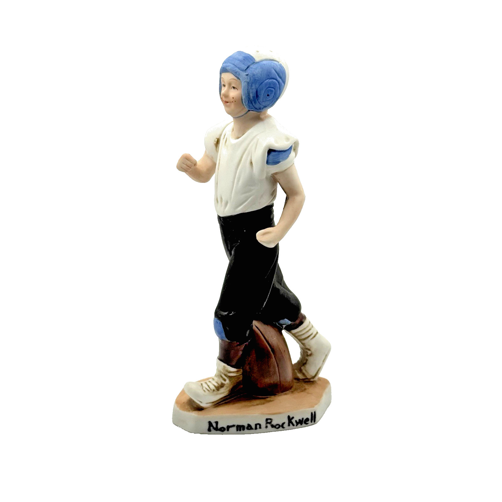 Vintage 1980 Norman Rockwell Football Hero Figurine Select Collection Porcelain