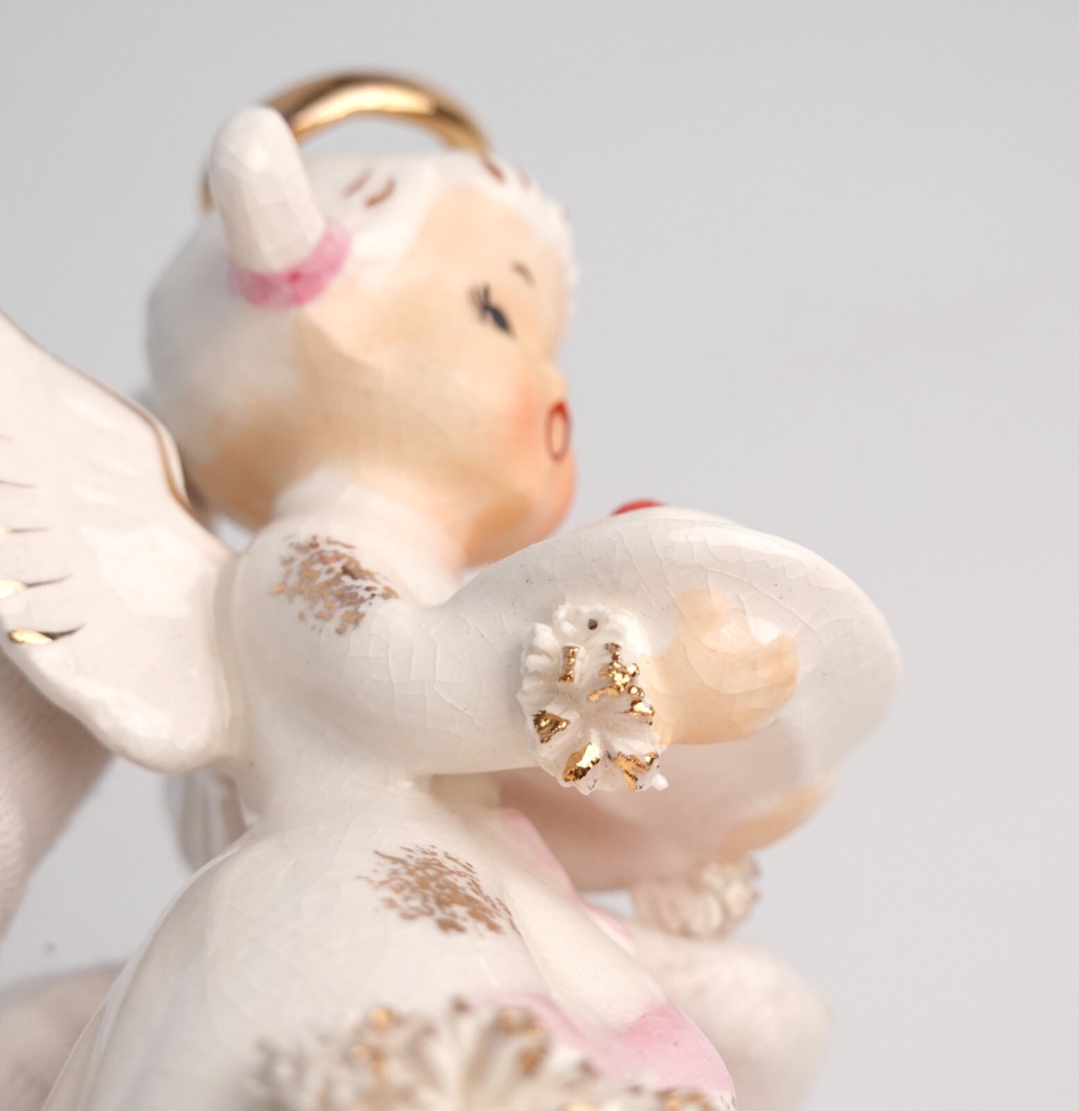 VTG LEFTON May Angel of the Month With Cake Cherry On Top Figurine AR1987