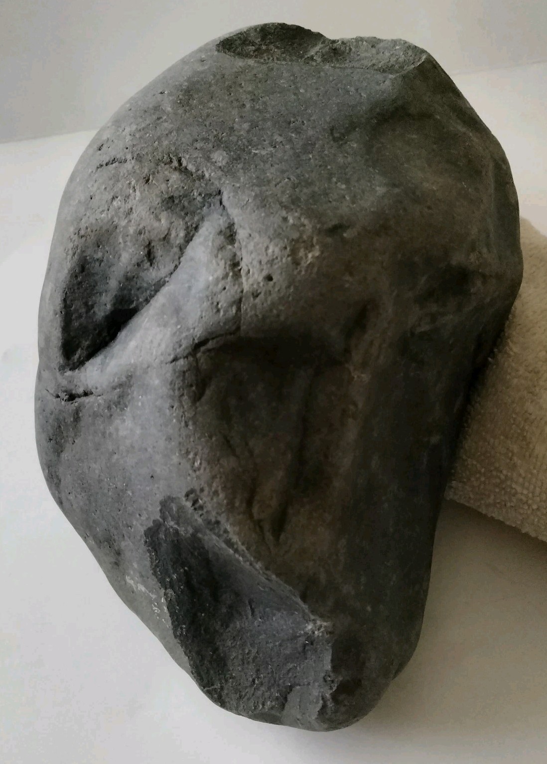 Beautiful, prehistoric, basalt, Paleo-American, rock art sculpture, multi tool.