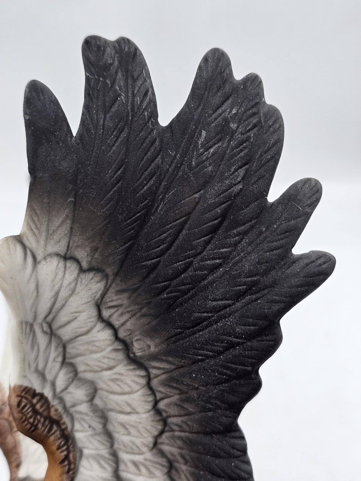 Bald Eagle Porcelain Figurine Matte Labeled Meico Hand Painted Taiwan 7.25″H