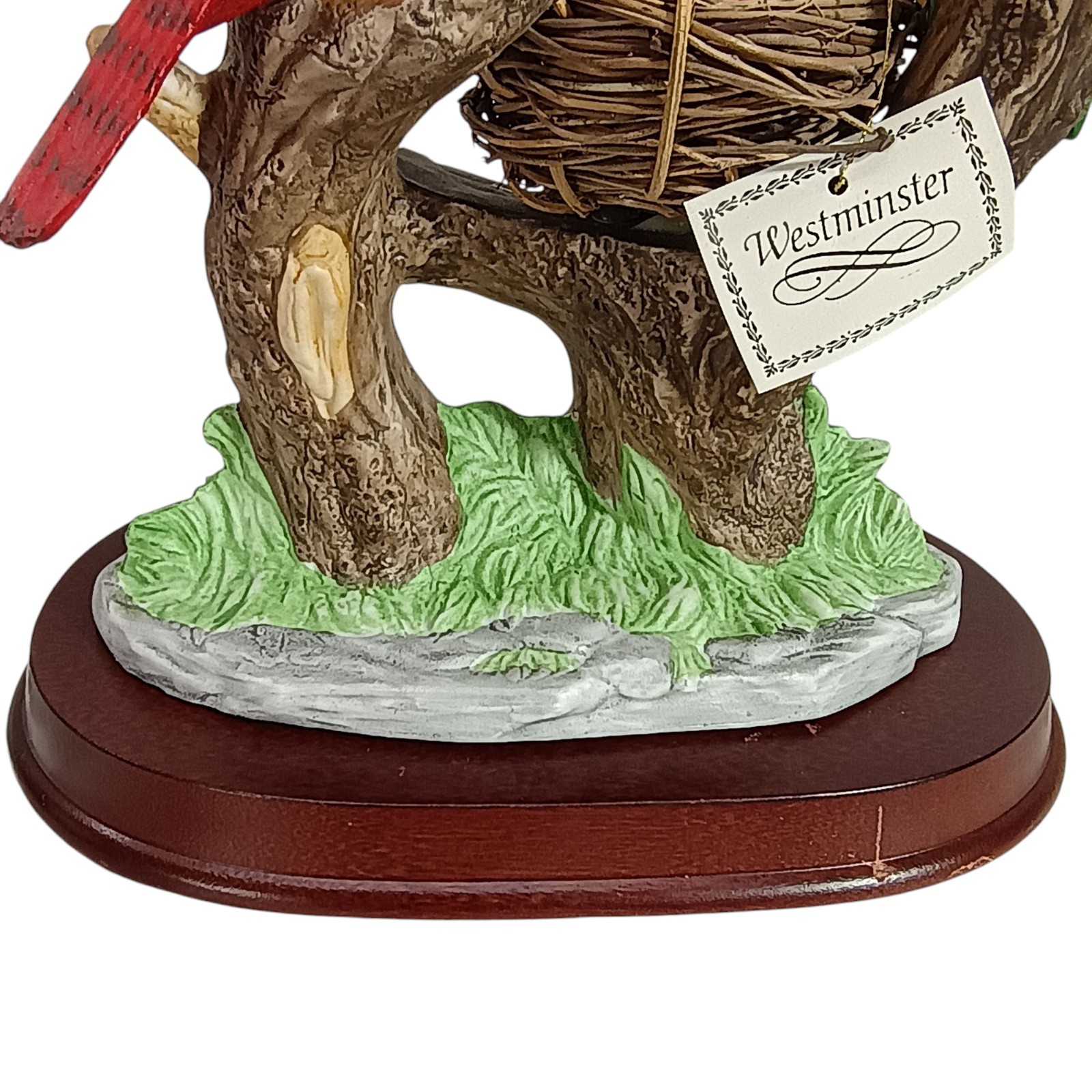 Westminster Spring Redbird Cardinals Birds Feeding Statue Figurine Sculpture