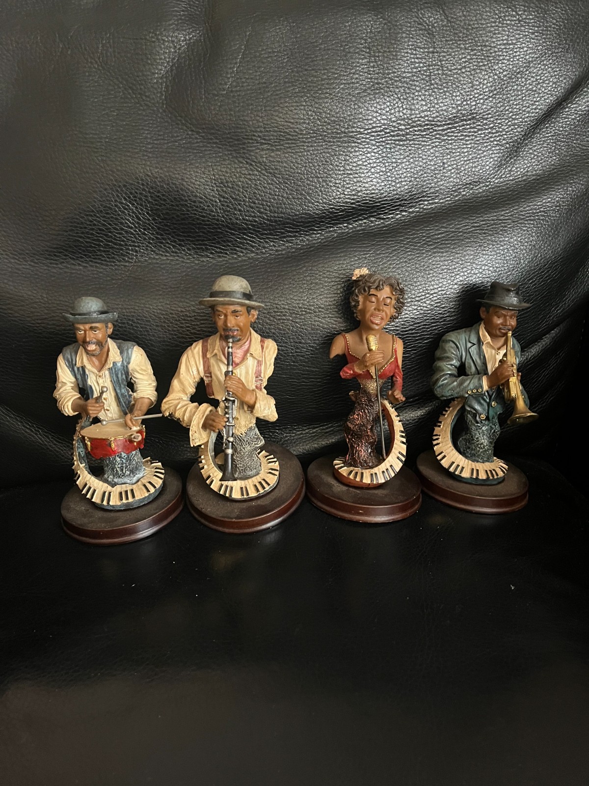 Jazz Musicians Singer trumpet drum clarinet Sculptures
