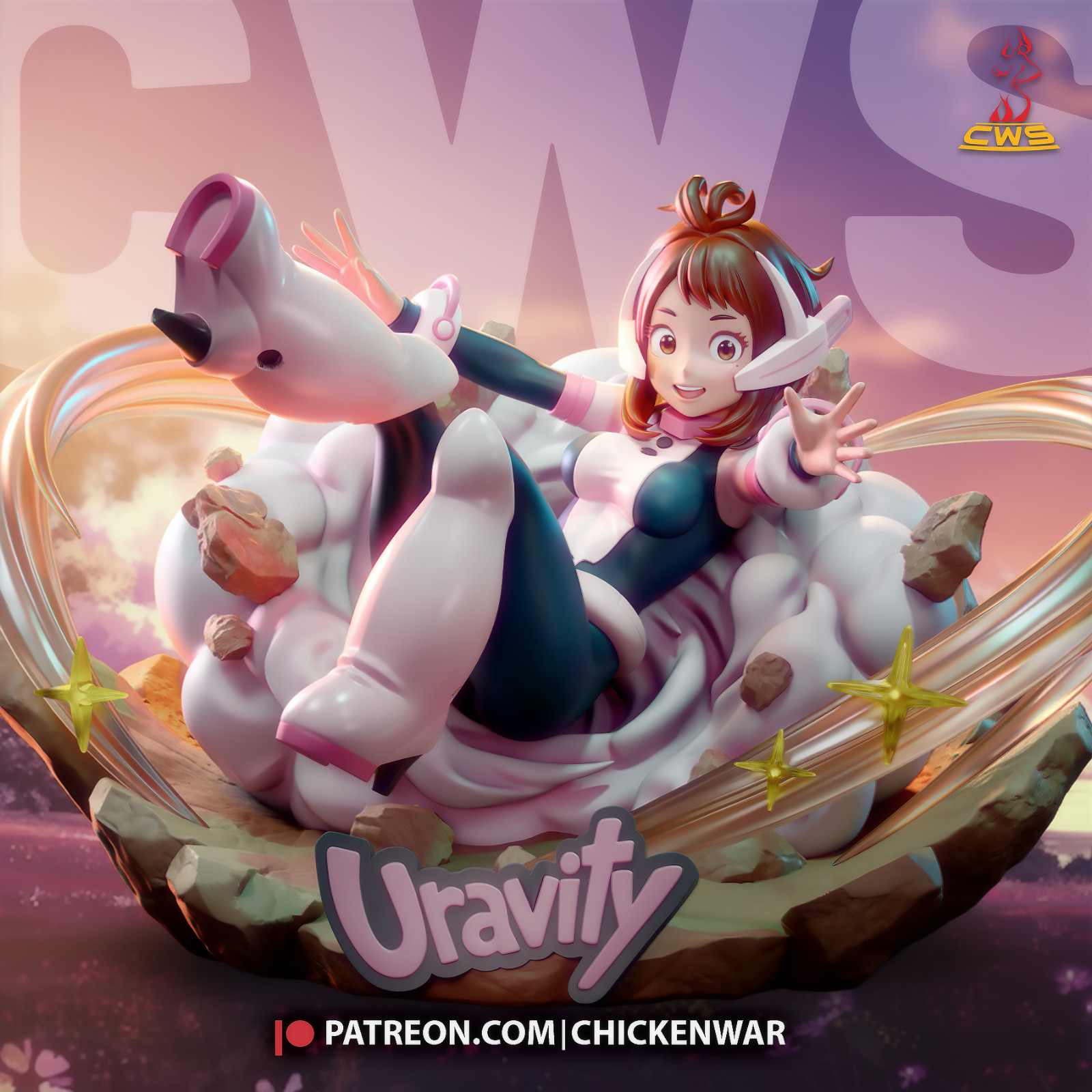 Ochaco Uraraka (Uravity) Ver. NSFW | My Hero Academia | UNPAINTED | 1/8 Scale Re