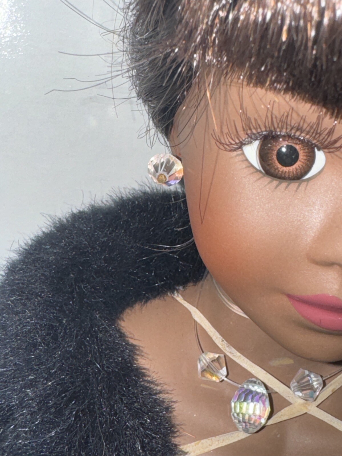 Camila garbage 16 inch Porcelain African with Swarovski crystal components