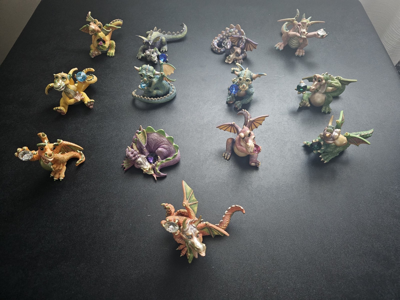 Lot Of 13 Limited Edition Franklin Mint Mood Dragons. Please Read Description!