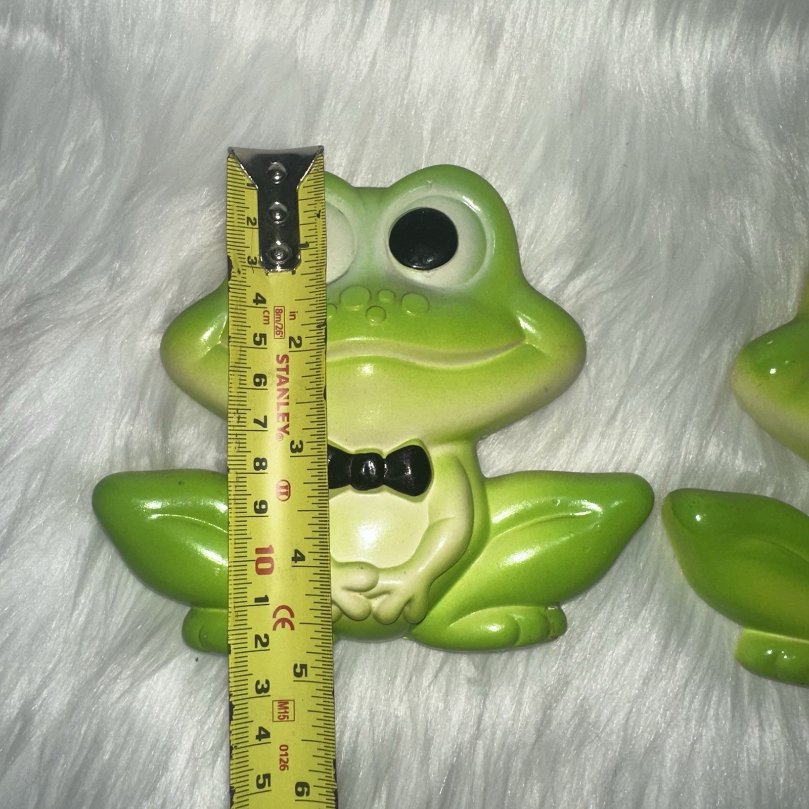 Vintage Pair Miller Studio Chalkware Mr. Mrs. Frog Wall Plaque Set Retro 1970s