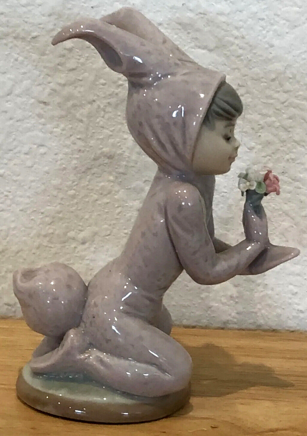 VINTAGE RETIRED LLADRO “BUNNY BOY WITH WILDFLOWERS” 1507 FIGURINE ORIGINAL BOX