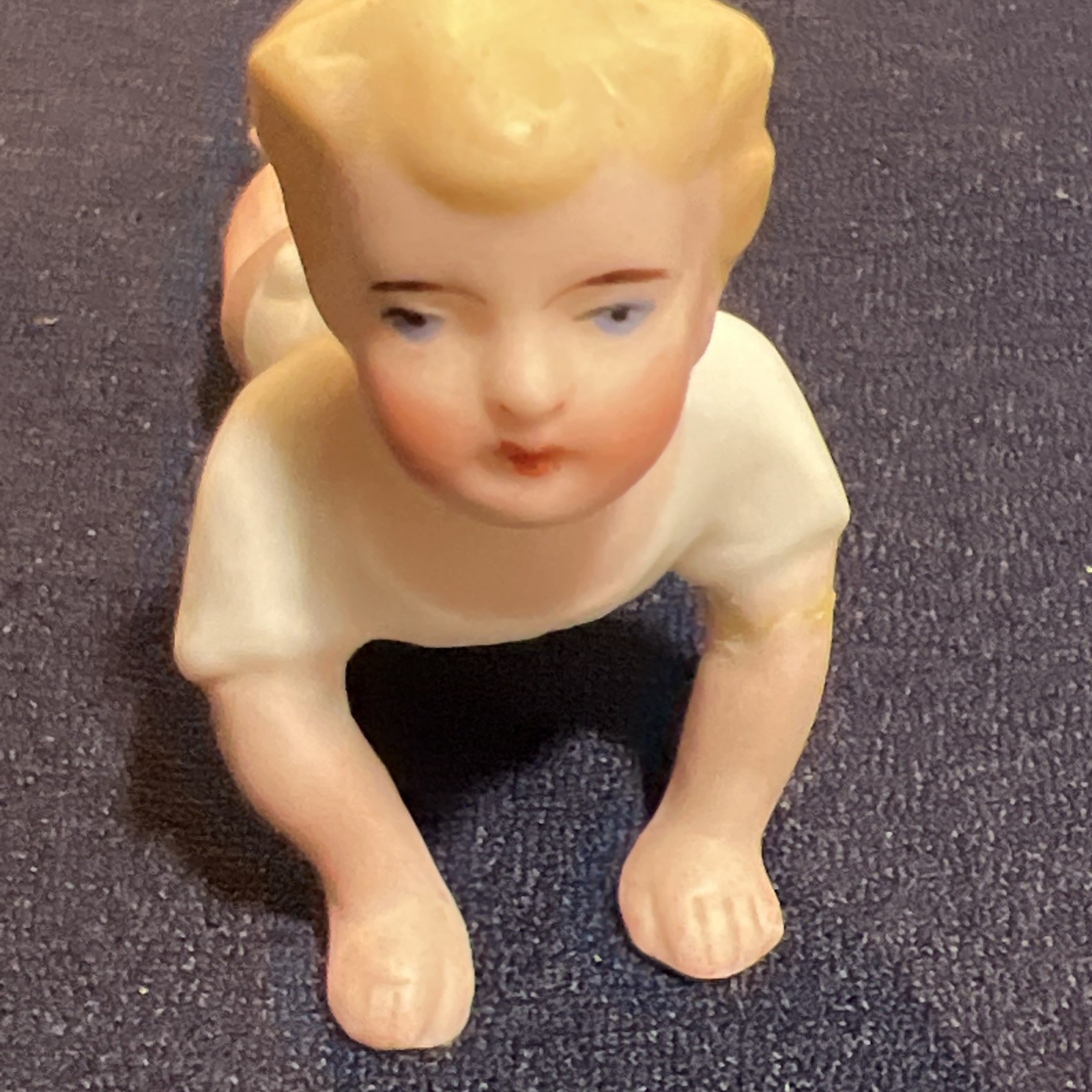 Set Of 3 Vintage Porcelain Handpainted Small “Piano Baby” Figurines
