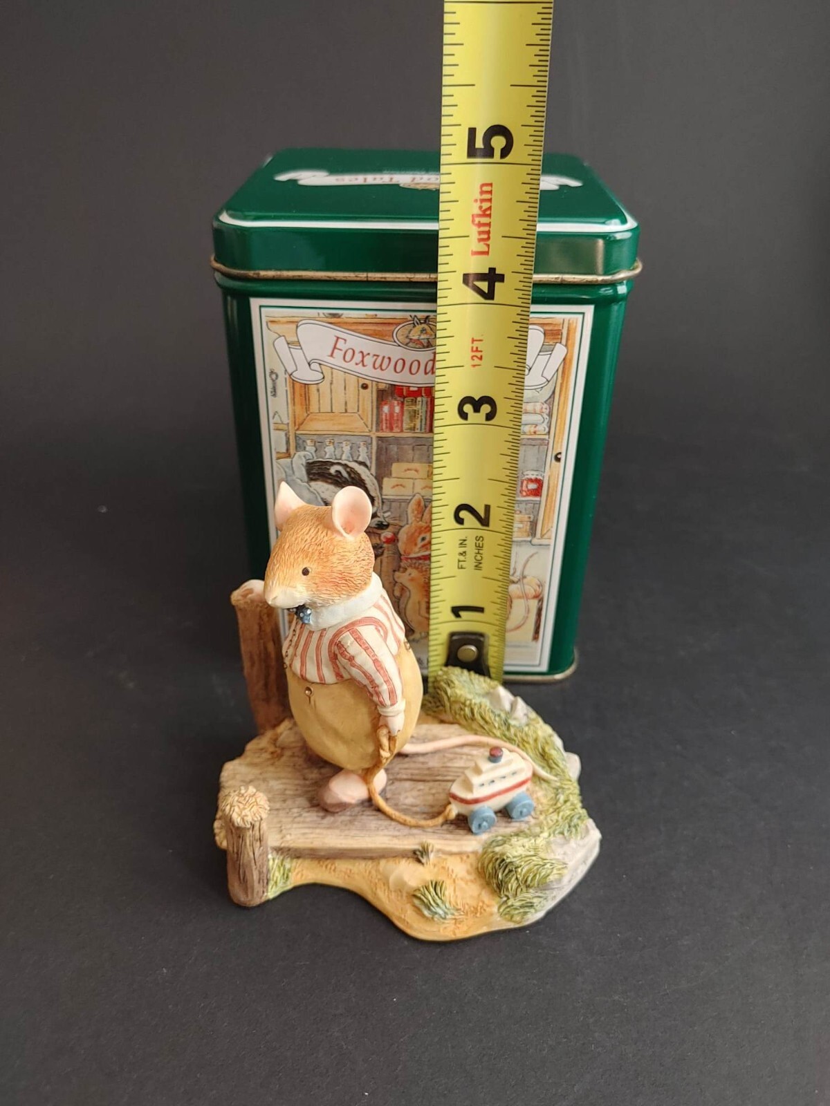 Foxwood Tales Villeroy & Boch 1994 Harvey Mouse 5 Picnic at Foxwood w/ Tin