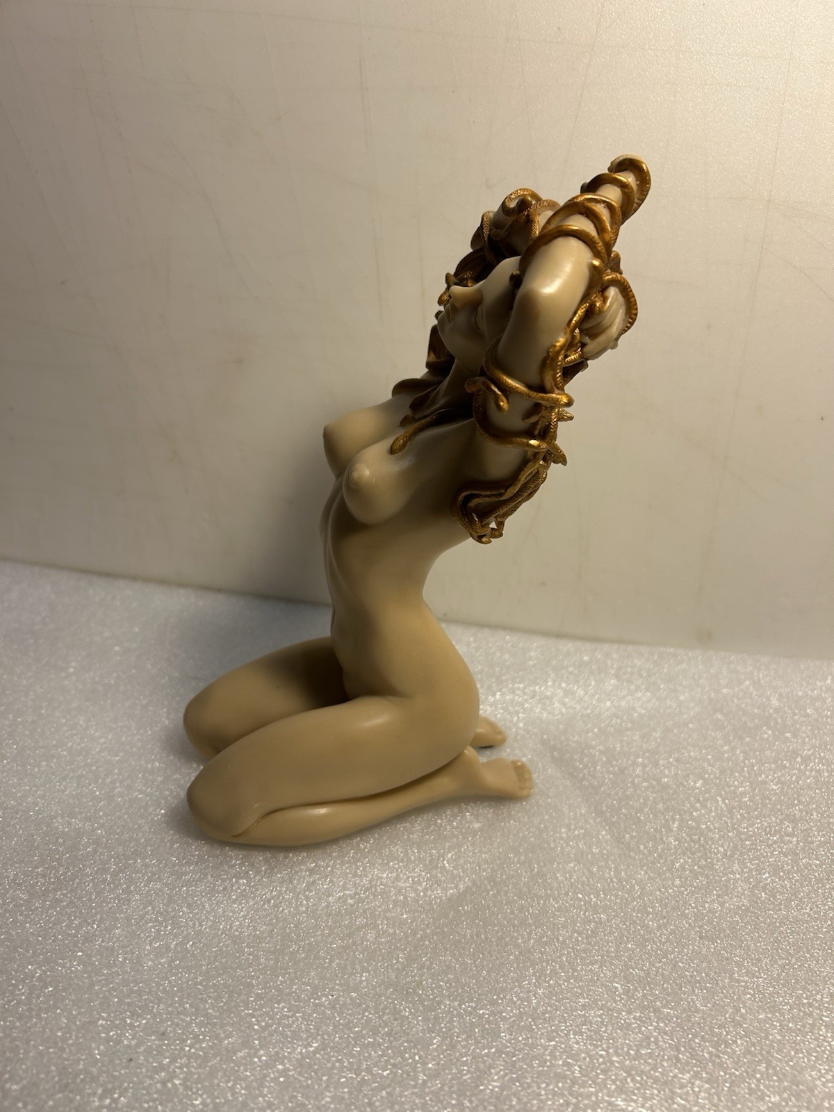 1970’s MEDUSA NUDE SCULPTURE WITH SNAKES IN HER HAIR. RESIN CAST. BEAUTIFUL ART