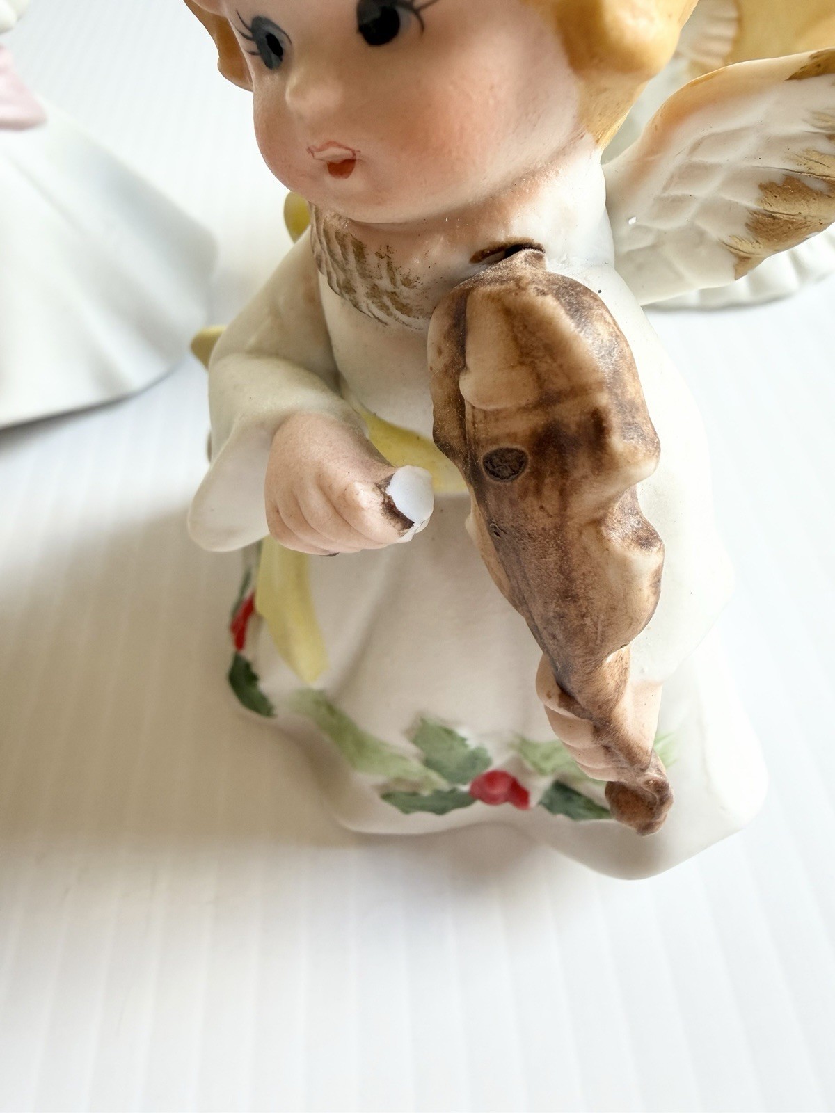 Lot Of 5 Vintage Homco Christmas Angels Porcelain Figurines, Musicians READ