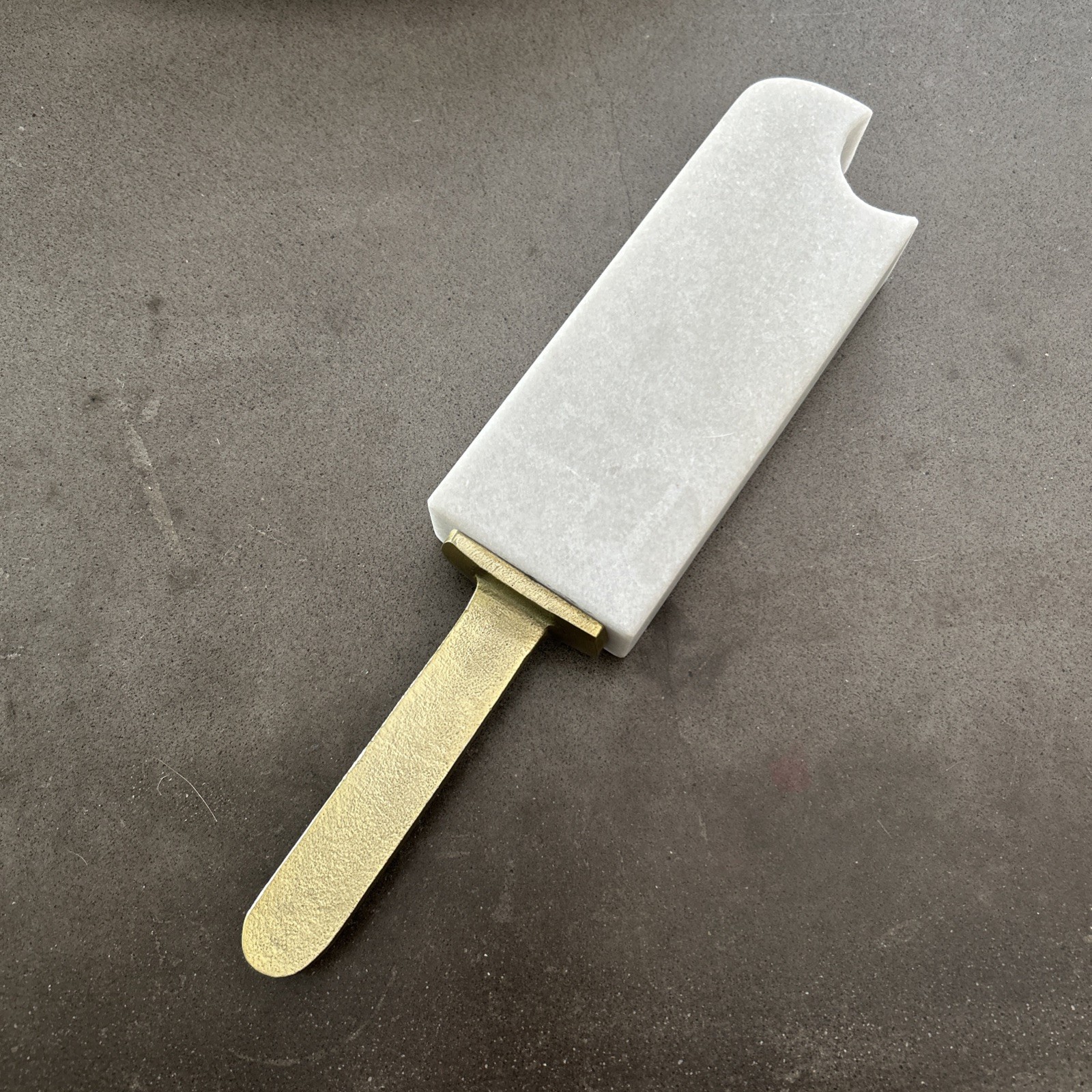 Quartz And Brass Popsicle Decor Art Sculpture MCM Kitsch