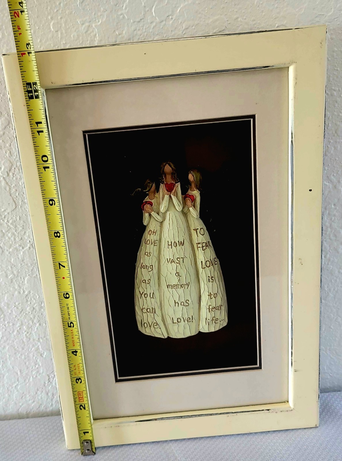 Willow Tree Framed Shadow Box Art BY My Side Susan Lordi Demdaco 3 Sisters