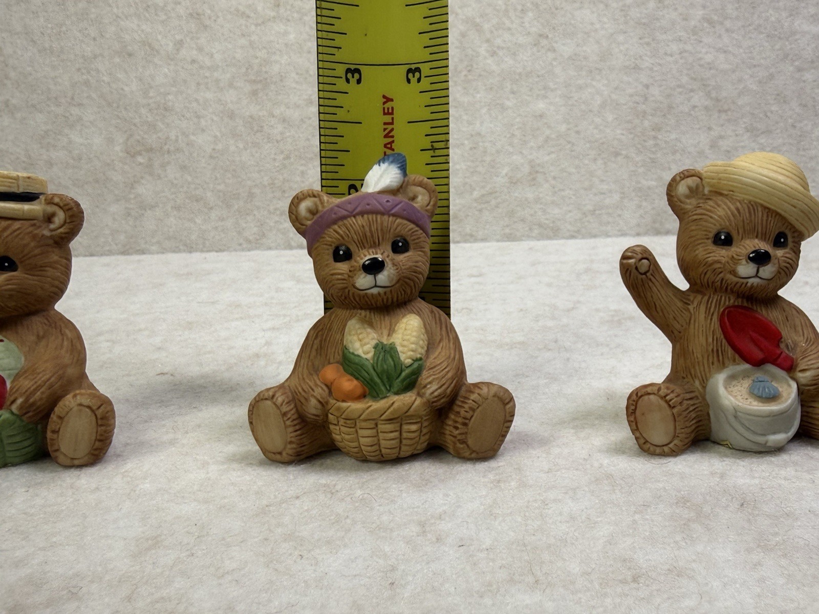 VTG Set Of 4 Homco Miniature Bears Ceramic Figurines #1413 – Mixed Seasons