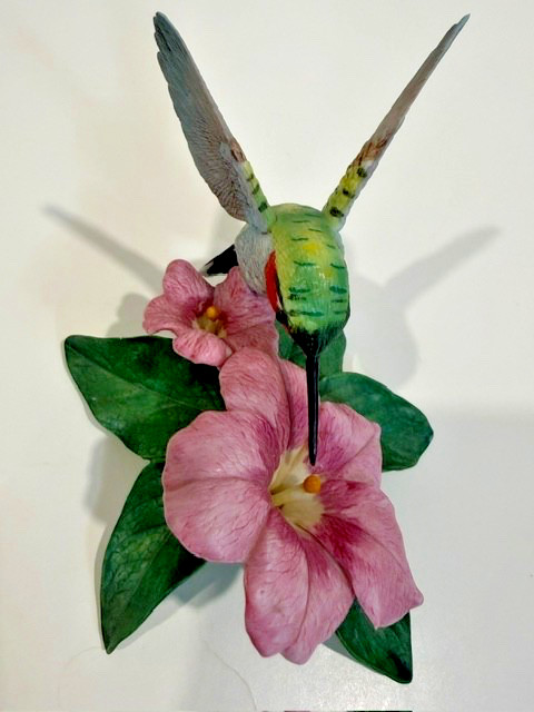 VTG Lenox Garden Birds Ruby-Throated Hummingbird Porcelain Figurine