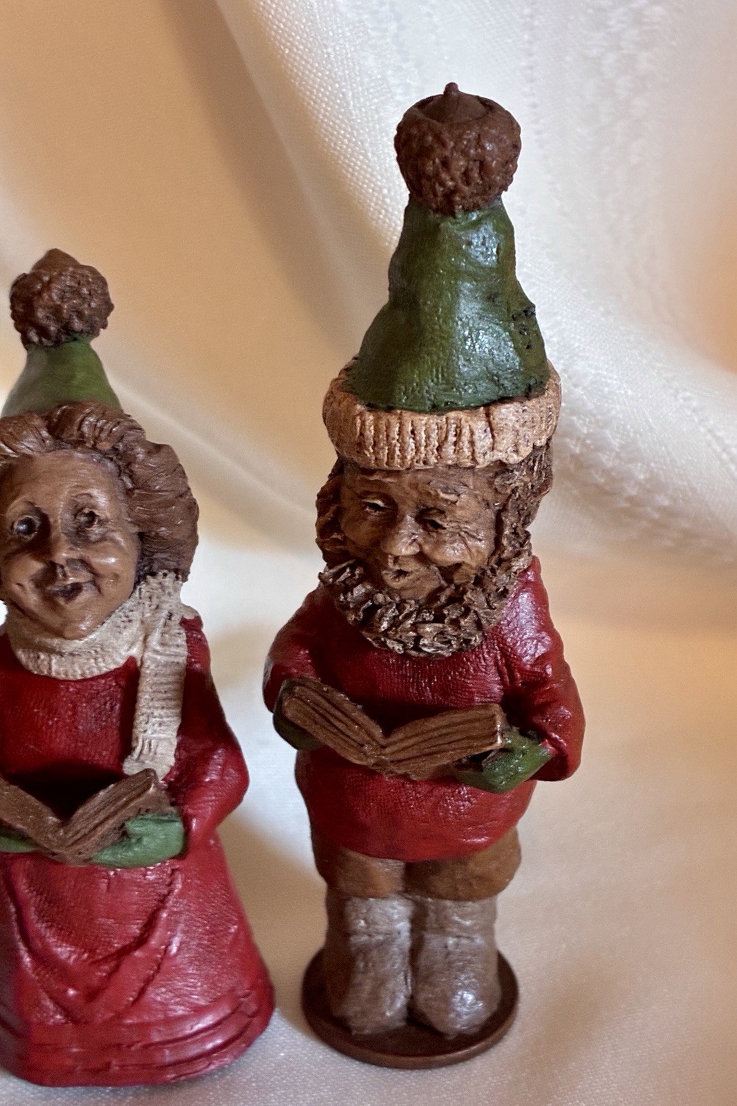 VINTAGE CAIRN STUDIO TOM CLARK CAROLING GNOMES COMPLETE SET OF 5 CHRISTMAS