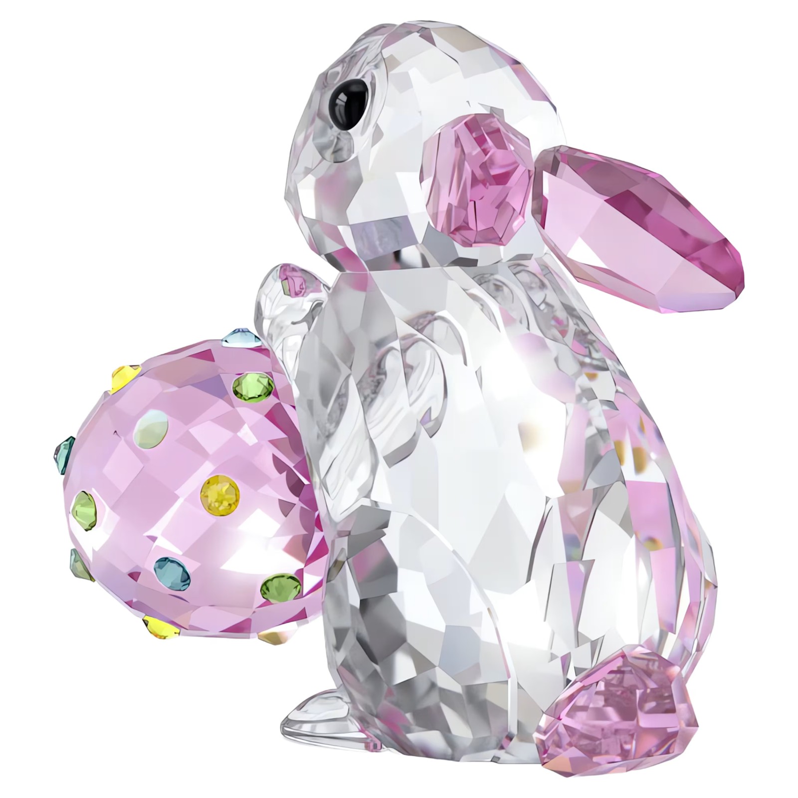 Swarovski Idyllia Rabbit and Egg Figurine Decoration, Multicolored, 5748224
